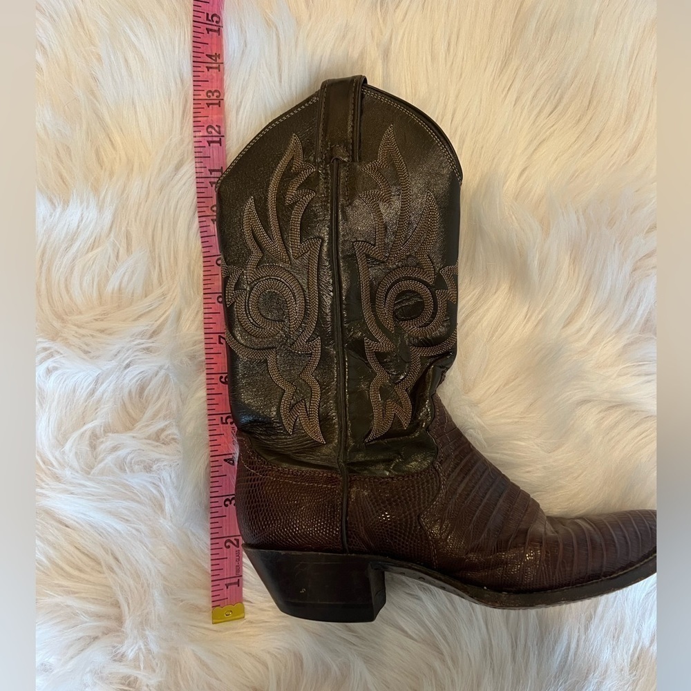 Justin Vintage brown lizard L 4711 western cowboy boots size 6 - Picture 14 of 14